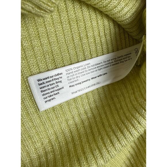 NWT Eileen fisher organic linen slub tunic canary size SP - Picture 4 of 9